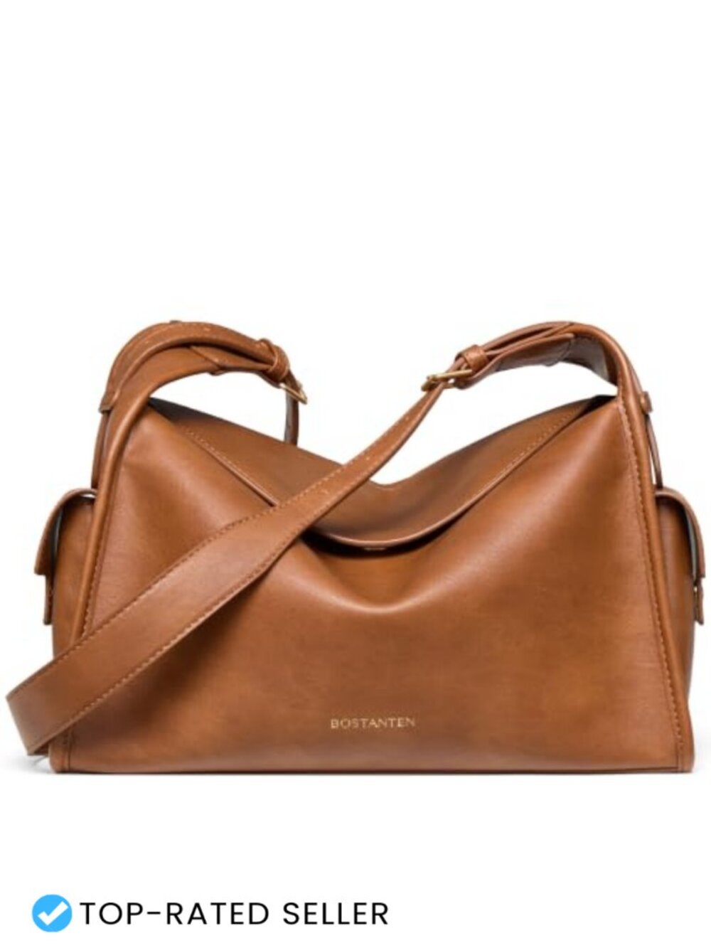 Slouchy Hobo Bag Vegan Leather Cargo Shoulder Purse Adjustable Strap